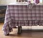 Ruby Plaid Ruffle Tablecloth