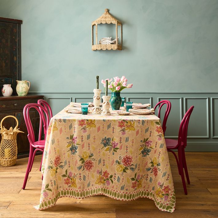 Chiara Floral Printed Tablecloth