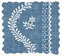 Blue Floral Scallop Wallpaper Swatch