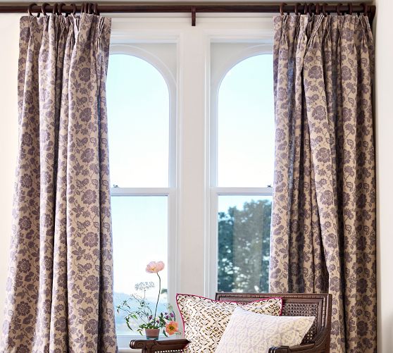 Rosie Bloom Printed Linen Curtain | Greenrow