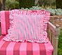 Betta Gingham Outdoor Ruffle Pillow Cover