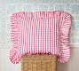 Betta Gingham Outdoor Ruffle Pillow Cover