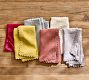 Linen Crochet Napkins, Set of 4