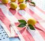 Red &amp; White Stripe Ruffle Table Runner