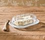 Daisy Etched Butter Dish
