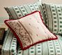 Geometric Embroidery Fringe Trimmed Pillow Cover