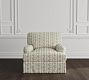 Winnie English Arm Armchair Replacement Slipcover, Printed Performance Blend, NYBG Poms Stripe