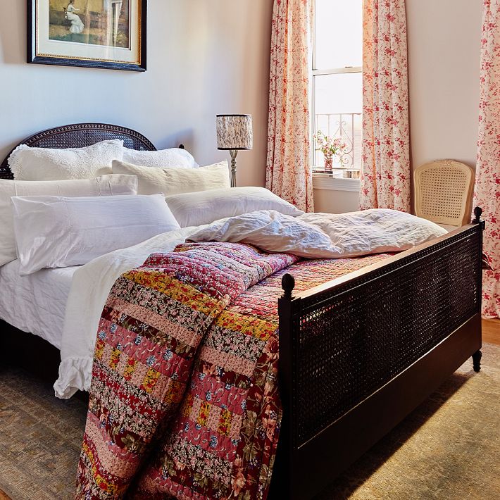 Rosie Bloom Printed Linen Curtain | Greenrow