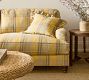 Plaid Ruffle-Trimmed Pillow Cover