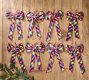 Pink Plaid Bow Ornaments